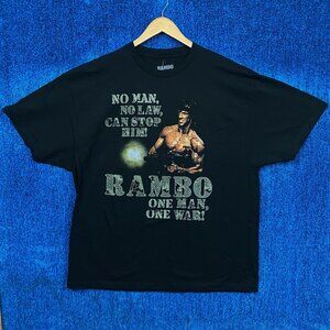 Rambo First Blood Action Movie T-shirt Size 2XL